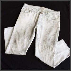 NWOT Free People Boyfriend Jeans Distressed Grey